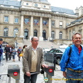 A happy Tony leaving the Palais de Justice